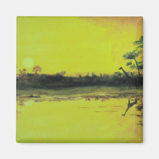 Afrikaanse zonsondergang magneet (Voorkant)