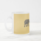 Afrikaanse zonsondergang matglas koffiemok (Links)