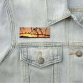 Afrikaanse zonsondergang met doornig acaciaboom si naamplaatje (In situ)