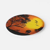 Afrikaanse zonsondergang papieren bordje (Gekanteld)