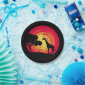 Afrikaanse zonsondergang papieren bordje (Feest)