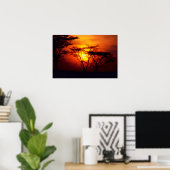 Afrikaanse Zonsondergang Poster (Thuiskantoor)