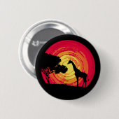 Afrikaanse zonsondergang ronde button 5,7 cm (Voorkant /achterkant)
