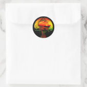 Afrikaanse zonsondergang ronde sticker (Tas)