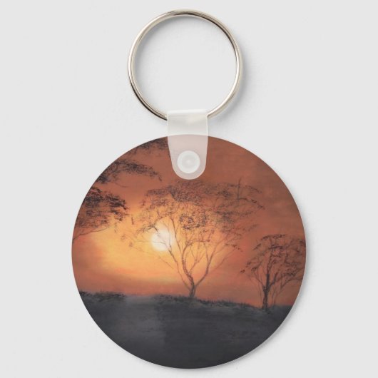 Afrikaanse zonsondergang sleutelhanger (Voorkant)