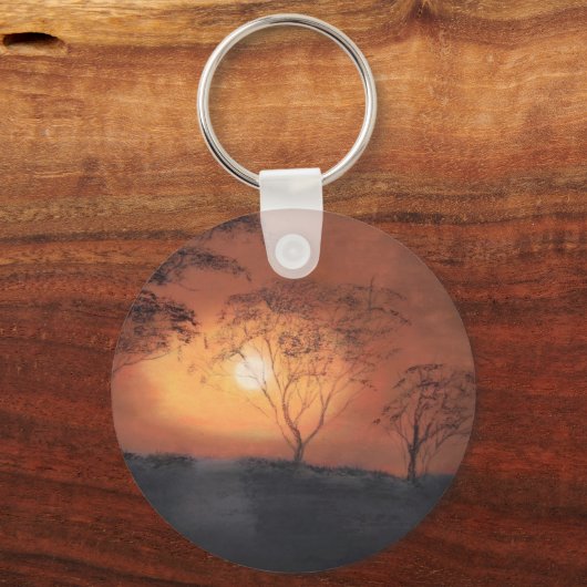 Afrikaanse zonsondergang sleutelhanger (Voorkant)