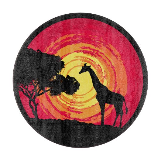 Afrikaanse zonsondergang snijplank (Voorkant)
