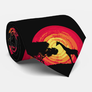 Afrikaanse zonsondergang stropdas