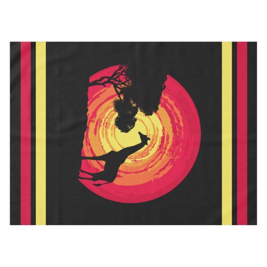 Afrikaanse zonsondergang tafelkleed (Voorkant (Horizontaal))