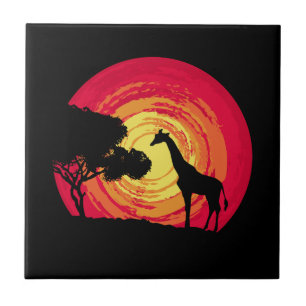 Afrikaanse zonsondergang tegeltje