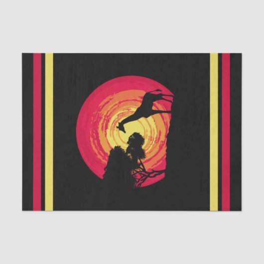 Afrikaanse zonsondergang tissuepapier (Voorkant)