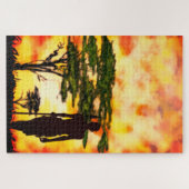 Afrikaanse zonsondergangspuzzel legpuzzel (Horizontaal)