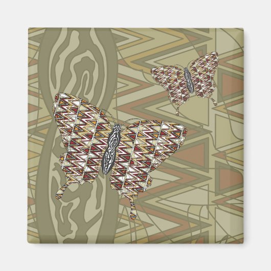 Afrikaanse zwaluwstaartmagneet magneet (Voorkant)