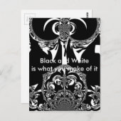 Afrikaanse zwart-wit kunst print briefkaart (Voorkant / Achterkant)