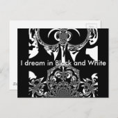 Afrikaanse zwart-wit kunst print briefkaart (Voorkant / Achterkant)