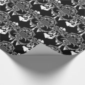 Afrikaanse zwart-wit kunst print cadeaupapier (Hoek)