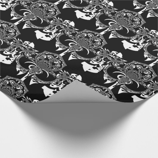 Afrikaanse zwart-wit kunst print cadeaupapier (Hoek)