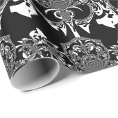 Afrikaanse zwart-wit kunst print cadeaupapier (Rol Hoek)