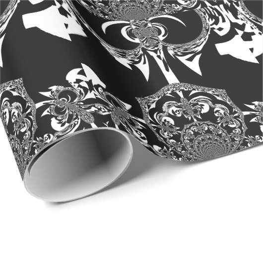 Afrikaanse zwart-wit kunst print cadeaupapier (Rol Hoek)