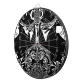 Afrikaanse zwart-wit kunst print dartbord (Voorkant Rechts)