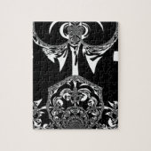 Afrikaanse zwart-wit kunst print legpuzzel (Verticaal)