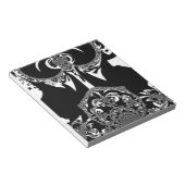 Afrikaanse zwart-wit kunst print notitieblok (Schuin)