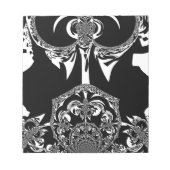 Afrikaanse zwart-wit kunst print notitieblok (Voorkant)