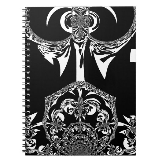 Afrikaanse zwart-wit kunst print notitieboek (Voorkant)