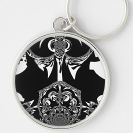 Afrikaanse zwart-wit kunst print sleutelhanger