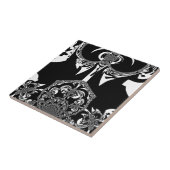 Afrikaanse zwart-wit kunst print tegeltje (Zijkant)