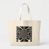 Afrikaanse Zwart-Wit Traditionele Motif Art Print Grote Tote Bag (Voorkant)