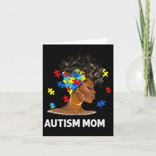 Afrikaanse zwarte autisme mam Afro Moeder Autisme Kaart