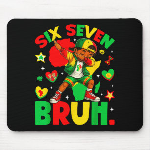Afrikaanse Zwarte Dabbing Bruh Zeven Geschiedenis Muismat