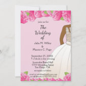 Afrikaanse zwarte en roze bruid en bruin kaart (Voorkant)