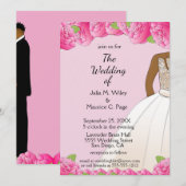 Afrikaanse zwarte en roze bruid en bruin kaart (Voorkant / Achterkant)