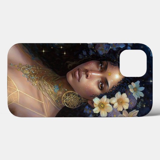 Afrikaanse zwarte godin koningin Fantasy Art Case-Mate iPhone Case (Achterkant (horizontaal))