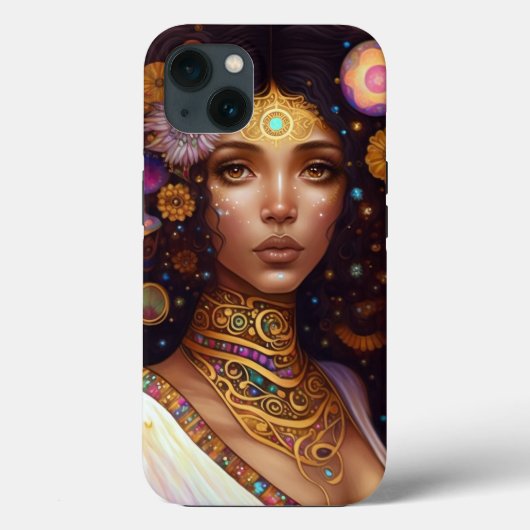 Afrikaanse zwarte godin koningin Fantasy Art Case-Mate iPhone Case (Achterkant)