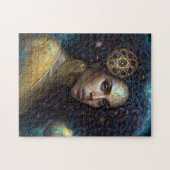 Afrikaanse zwarte godin koningin Fantasy Art J Legpuzzel (Horizontaal)