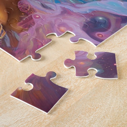 Afrikaanse zwarte godin koningin Fantasy Art J Legpuzzel (Zijkant)