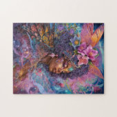 Afrikaanse zwarte godin koningin Fantasy Art J Legpuzzel (Horizontaal)