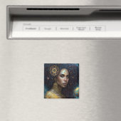 Afrikaanse zwarte godin koningin Fantasy Art M Magneet (Insitu (Vaatwasser))