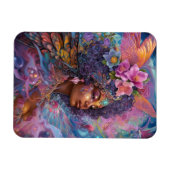 Afrikaanse zwarte godin koningin Fantasy Art M Magneet (Horizontaal)