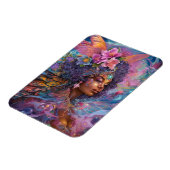 Afrikaanse zwarte godin koningin Fantasy Art M Magneet (Linkerzijde)