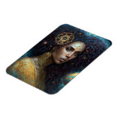 Afrikaanse zwarte godin koningin Fantasy Art M Magneet (Linkerzijde)