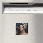 Afrikaanse zwarte godin koningin Fantasy Art Magneet (Insitu (Vaatwasser))