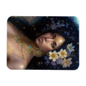 Afrikaanse zwarte godin koningin Fantasy Art Magneet (Horizontaal)