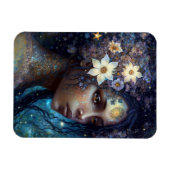 Afrikaanse zwarte godin koningin Fantasy Art Magneet (Horizontaal)