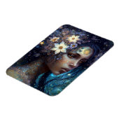Afrikaanse zwarte godin koningin Fantasy Art Magneet (Linkerzijde)