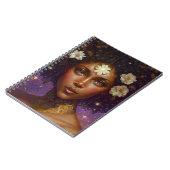 Afrikaanse zwarte godin koningin Fantasy Art N Notitieboek (Linkerzijde)