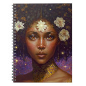 Afrikaanse zwarte godin koningin Fantasy Art N Notitieboek (Voorkant)